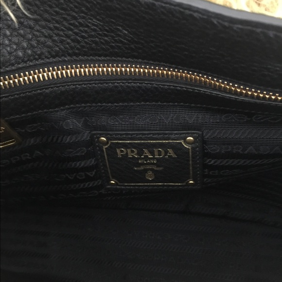 ♥️ SOLD ! PRADA Daino Leather Satchel Bag- Black - Picture 5 of 5